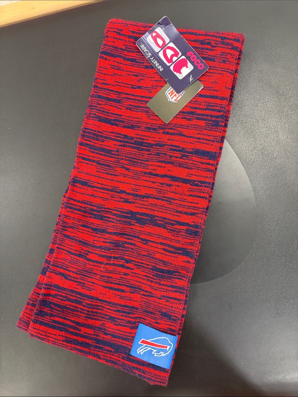Buffalo David Bitton Red & Navy Knit Scarf